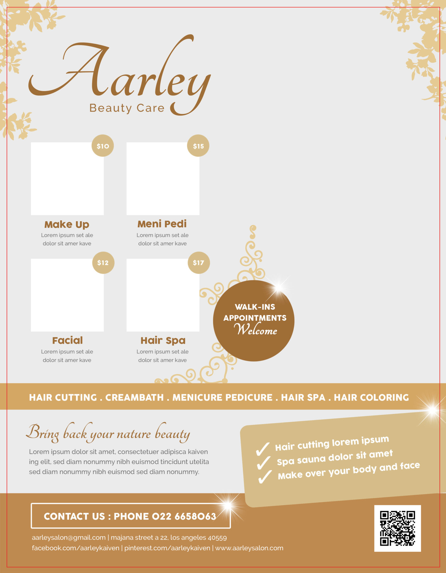 beauty-care-flyer-Gold