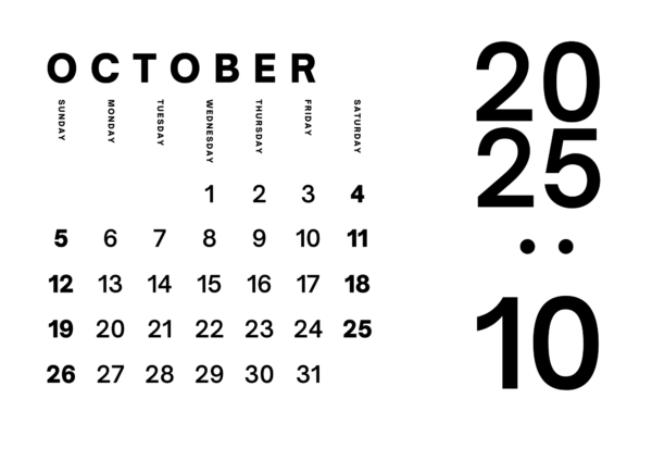 2025 Minimal Bold Calendar - Image 12