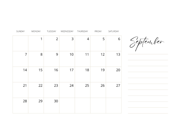 2025 Plain Calendar - Image 11