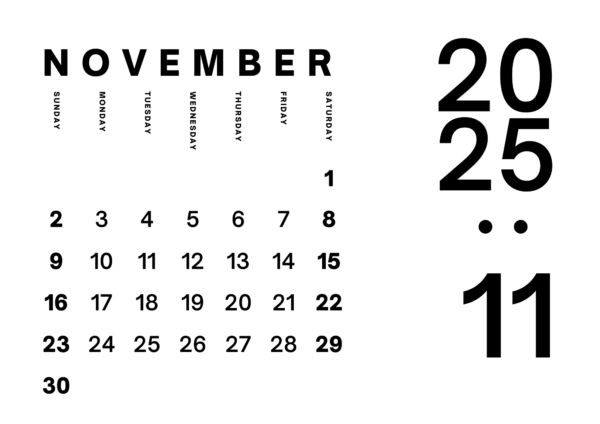 2025 Minimal Bold Calendar - Image 13