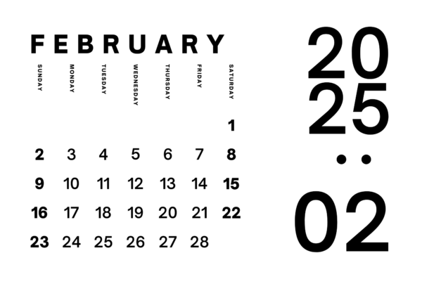 2025 Minimal Bold Calendar - Image 4