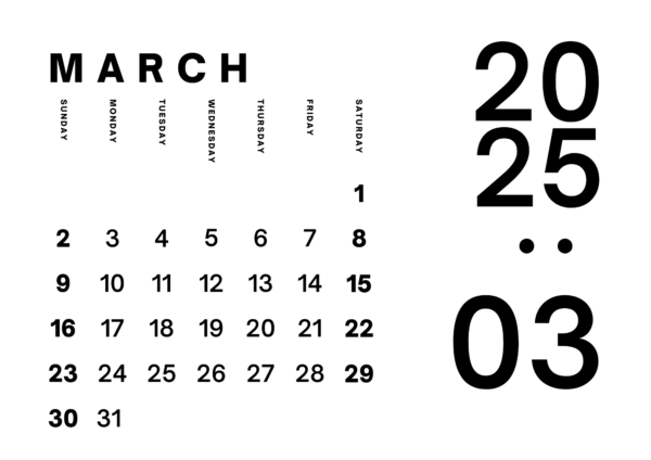 2025 Minimal Bold Calendar - Image 5