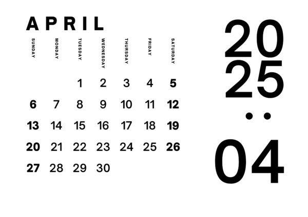 2025 Minimal Bold Calendar - Image 6