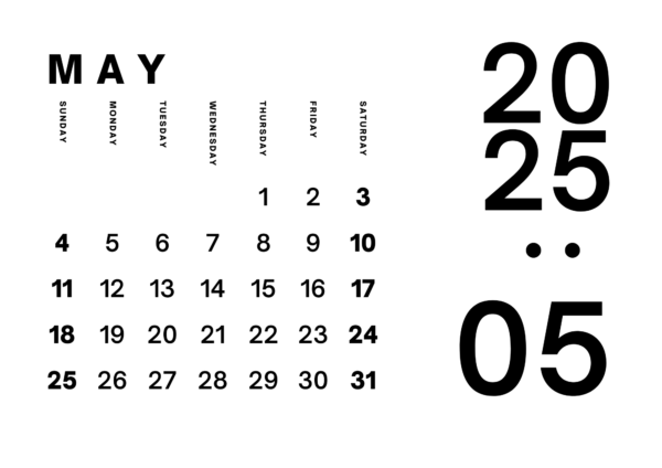 2025 Minimal Bold Calendar - Image 7