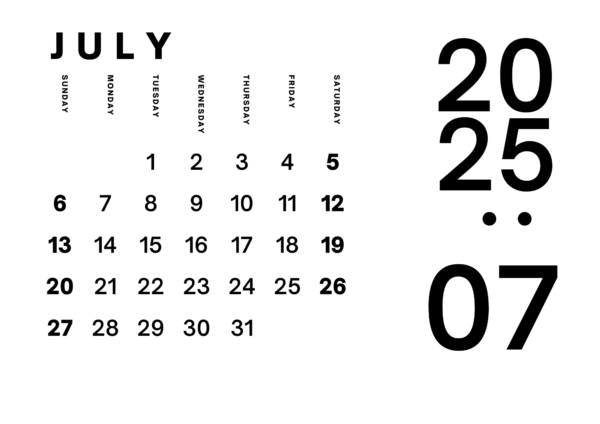 2025 Minimal Bold Calendar - Image 9