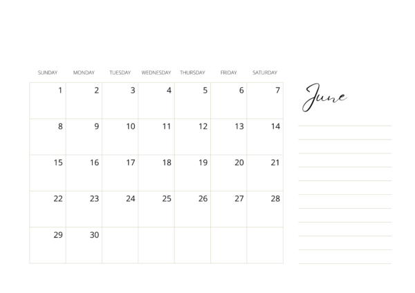 2025 Plain Calendar - Image 8