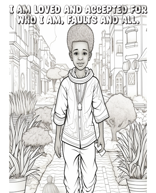 Proverb Affirmation Coloring Book for Boys: Book 1-Vol 1 - Image 7