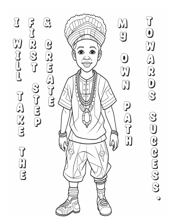 Proverb Affirmation Coloring Book for Boys: Book 1-Vol 1 - Image 6