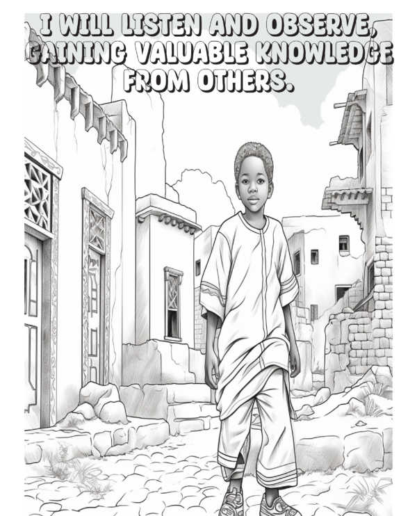 Proverb Affirmation Coloring Book for Boys: Book 1-Vol 1 - Image 5