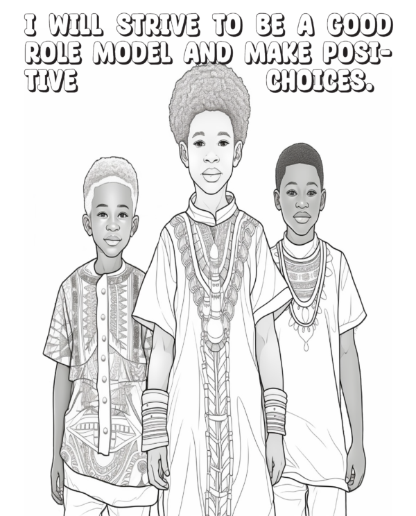 Proverb Affirmation Coloring Book for Boys: Book 1-Vol 2 - Image 8