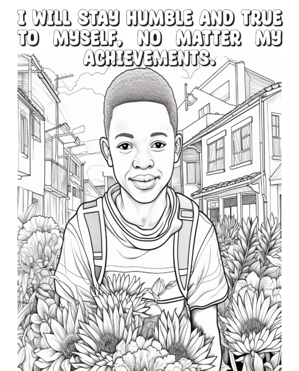 Proverb Affirmation Coloring Book for Boys: Book 1-Vol 2 - Image 9