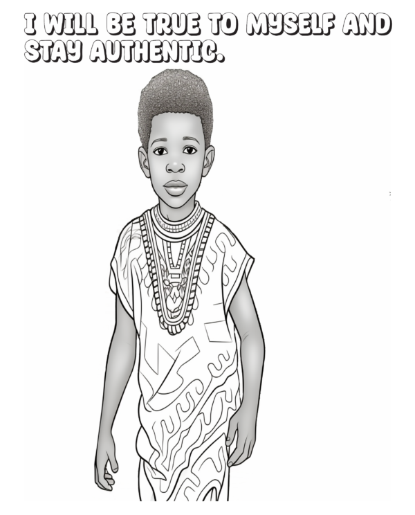 Proverb Affirmation Coloring Book for Boys: Book 1-Vol 2 - Image 5