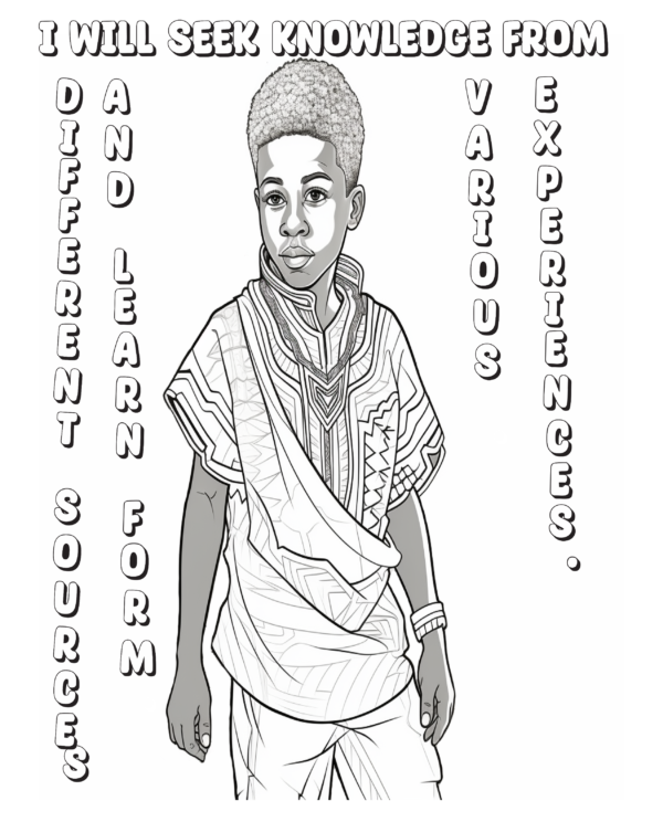 Proverb Affirmation Coloring Book for Boys: Book 1-Vol 2 - Image 4