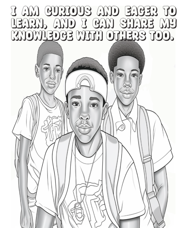 Proverb Affirmation Coloring Book for Boys: Book 1-Vol 3 - Image 7