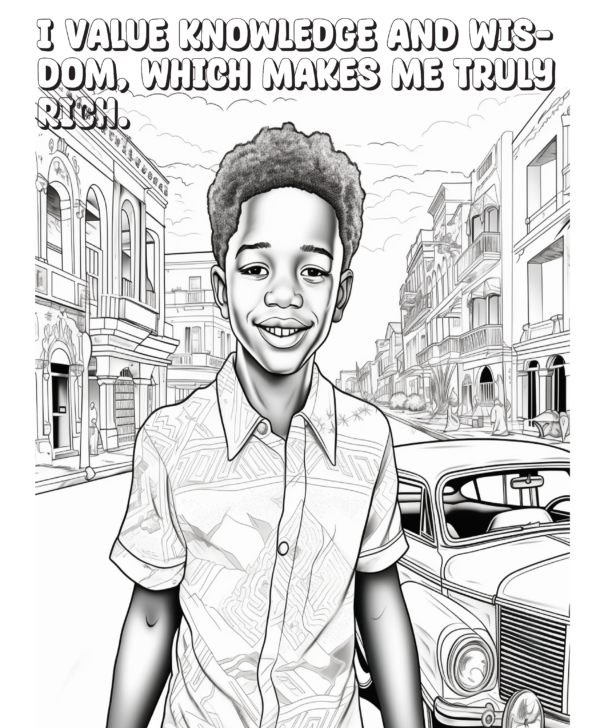 Proverb Affirmation Coloring Book for Boys: Book 1-Vol 3 - Image 5