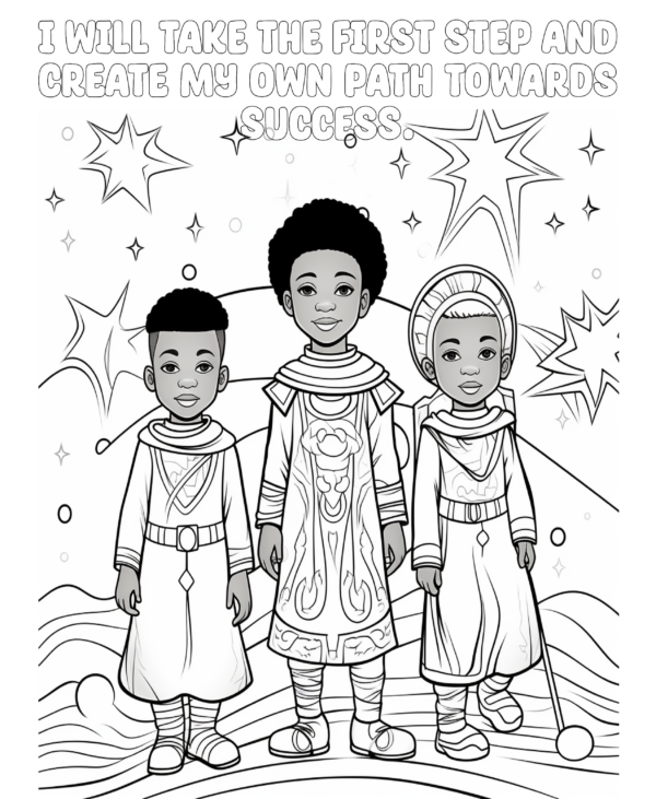 Proverb Affirmation Coloring Book for Boys: Book 1-Vol 4 - Image 7