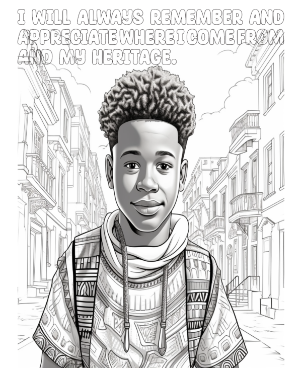 Proverb Affirmation Coloring Book for Boys: Book 1-Vol 4 - Image 5