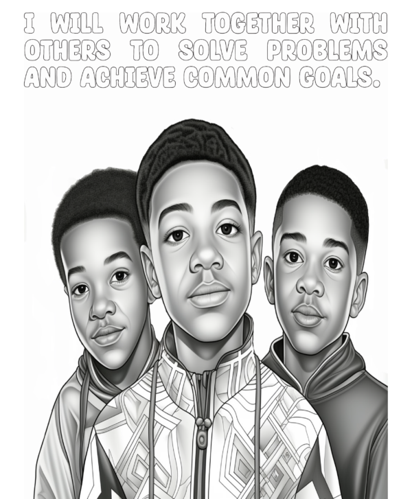 Proverb Affirmation Coloring Book for Boys: Book 1-Vol 5 - Image 4