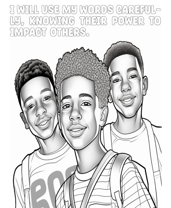 Proverb Affirmation Coloring Book for Boys: Book 1-Vol 5 - Image 6