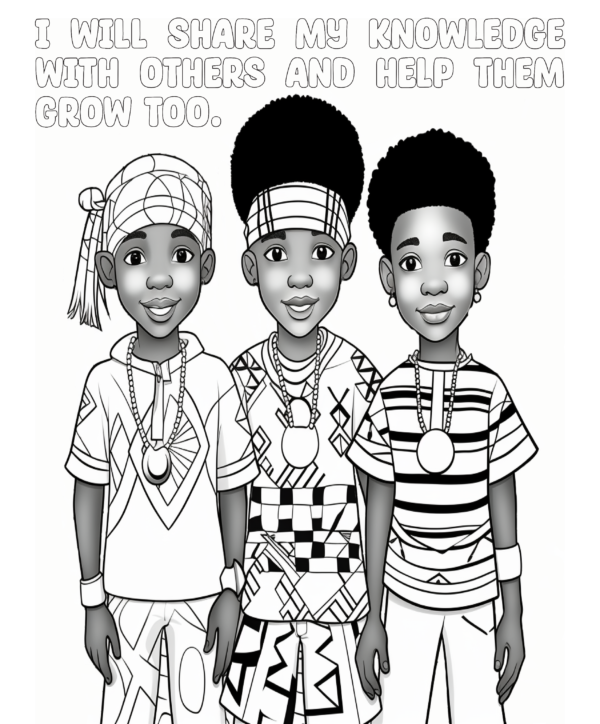 Proverb Affirmation Coloring Book for Boys: Book 1-Vol 6 - Image 10