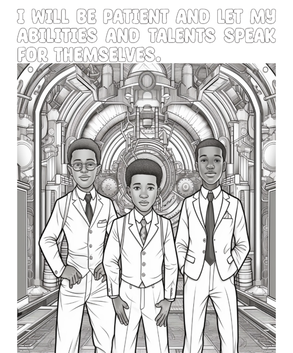 Proverb Affirmation Coloring Book for Boys: Book 1-Vol 6 - Image 8