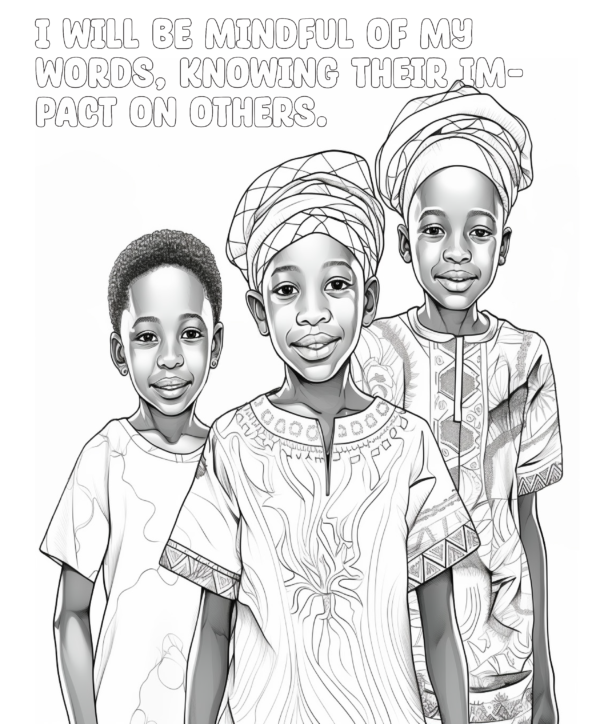 Proverb Affirmation Coloring Book for Boys: Book 1-Vol 6 - Image 7