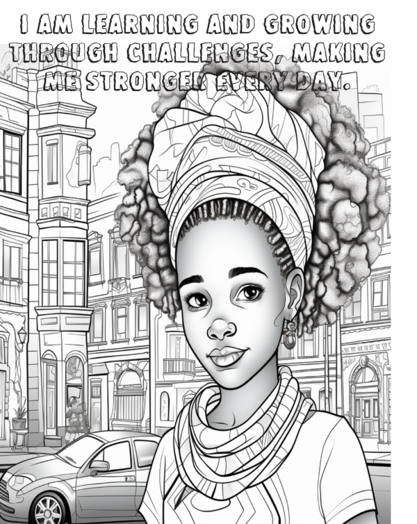 Proverb Affirmation Coloring Book for Girls: Book 1-Vol 1 - Image 7