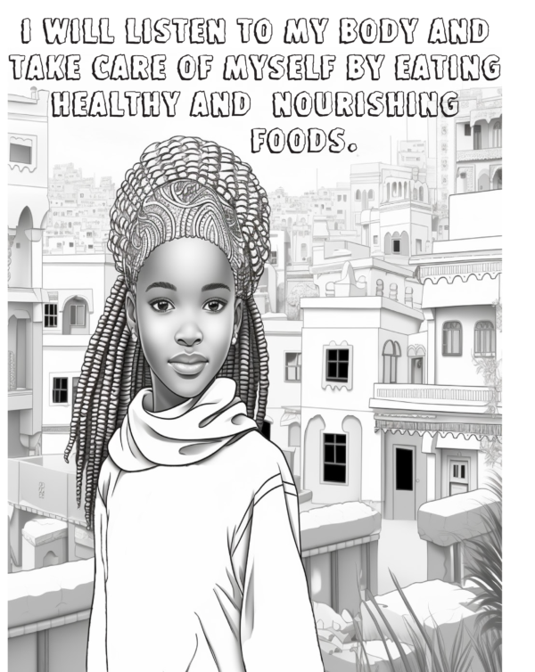 Proverb Affirmation Coloring Book for Girls: Book 1-Vol 1 - Image 6