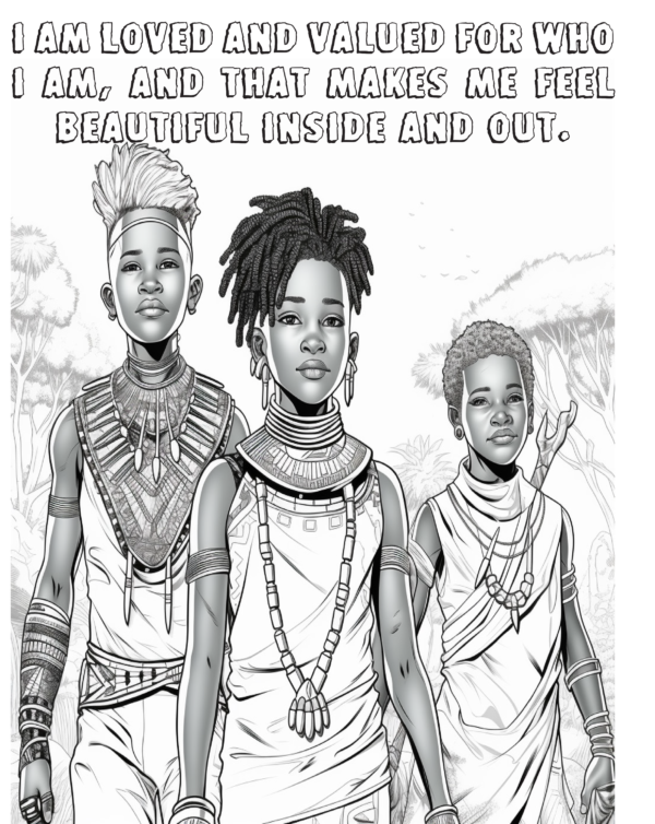 Proverb Affirmation Coloring Book for Girls: Book 1-Vol 1 - Image 5