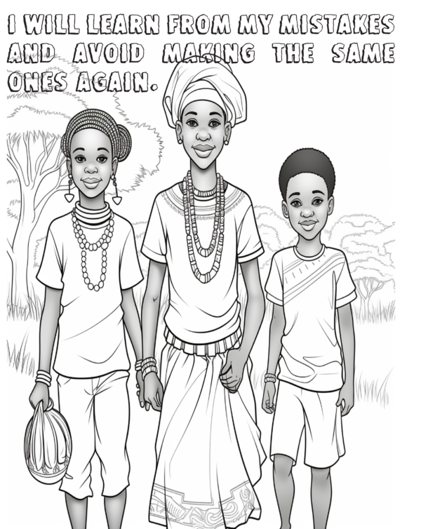 Proverb Affirmation Coloring Book for Girls: Book 1-Vol 1 - Image 4