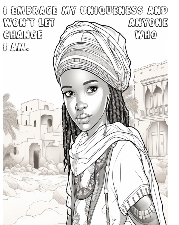 Proverb Affirmation Coloring Book for Girls: Book 1-Vol 1 - Image 3