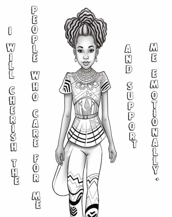 Proverb Affirmation Coloring Book for Girls: Book 1-Vol 2 - Image 7