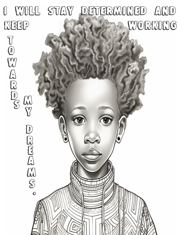 Proverb Affirmation Coloring Book for Girls: Book 1-Vol 2 - Image 3