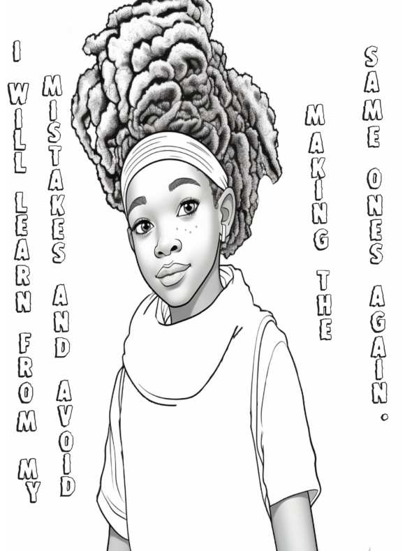 Proverb Affirmation Coloring Book for Girls: Book 1-Vol 3 - Image 5