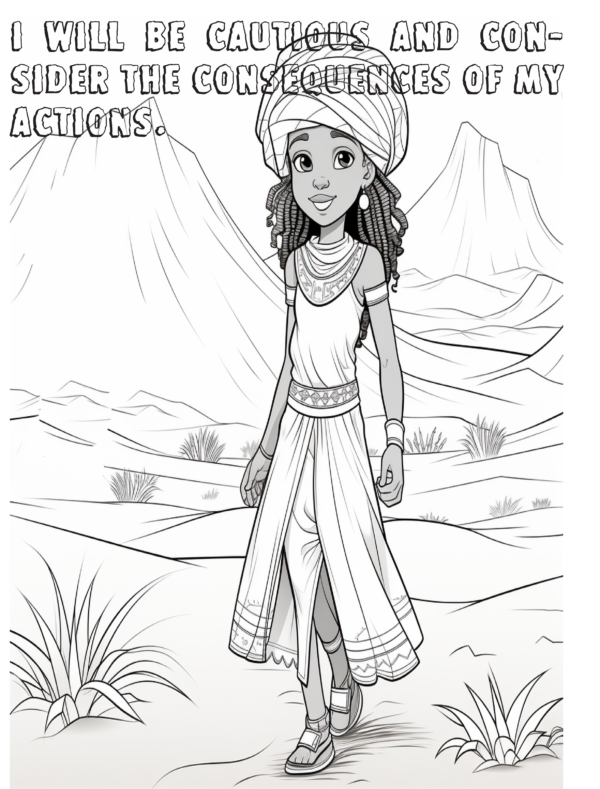 Proverb Affirmation Coloring Book for Girls: Book 1-Vol 3 - Image 4