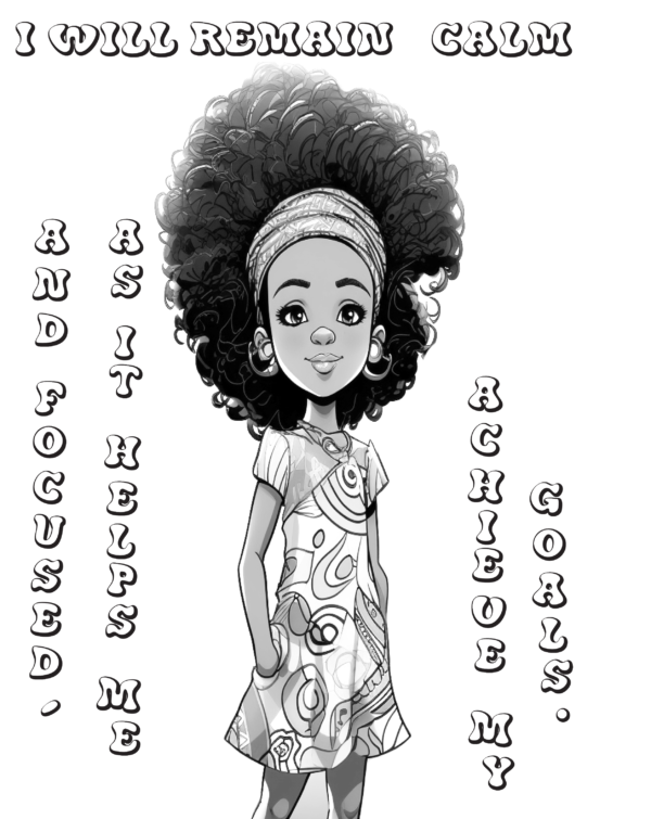 Proverb Affirmation Coloring Book for Girls: Book 1-Vol 4 - Image 8