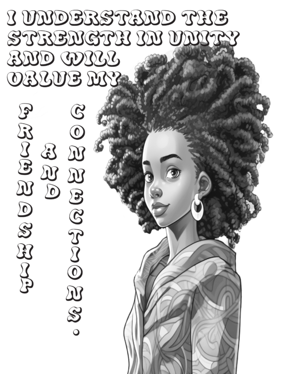 Proverb Affirmation Coloring Book for Girls: Book 1-Vol 4 - Image 7