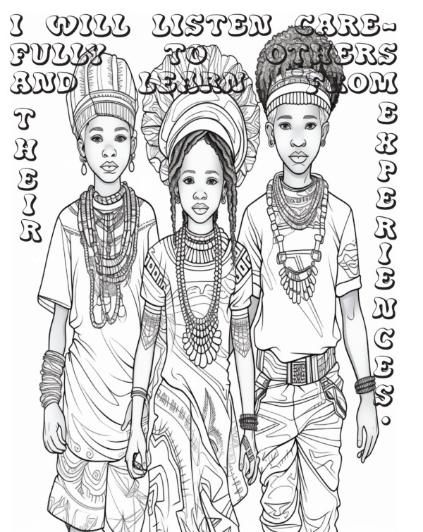 Proverb Affirmation Coloring Book for Girls: Book 1-Vol 4 - Image 6