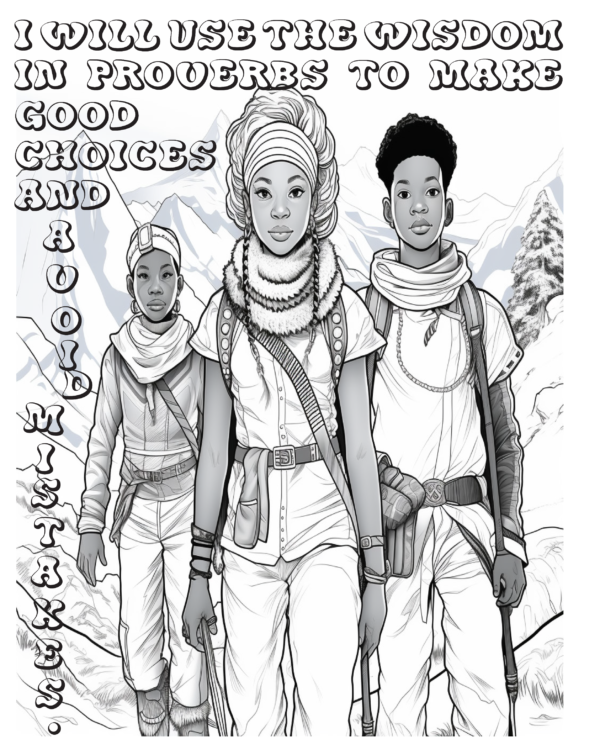 Proverb Affirmation Coloring Book for Girls: Book 1-Vol 4 - Image 5