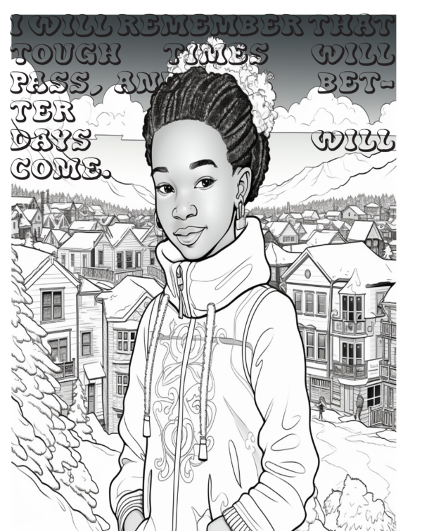 Proverb Affirmation Coloring Book for Girls: Book 1-Vol 4 - Image 4