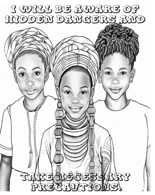 Proverb Affirmation Coloring Book for Girls: Book 1-Vol 4 - Image 3