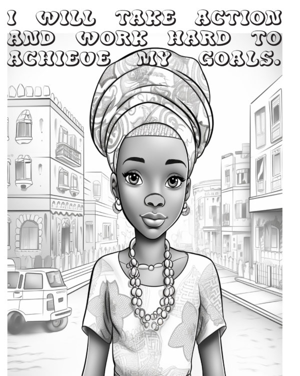 Proverb Affirmation Coloring Book for Girls: Book 1-Vol 5 - Image 9