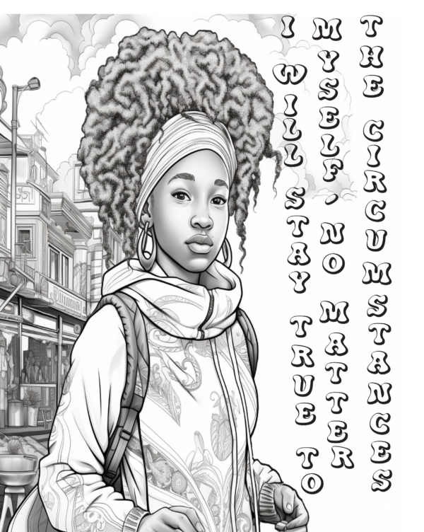 Proverb Affirmation Coloring Book for Girls: Book 1-Vol 5 - Image 10