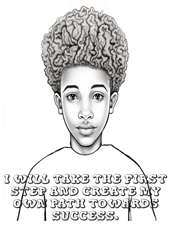 Proverb Affirmation Coloring Book for Girls: Book 1-Vol 5 - Image 7