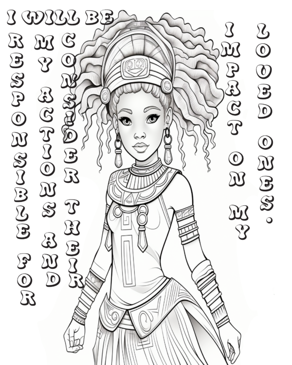 Proverb Affirmation Coloring Book for Girls: Book 1-Vol 5 - Image 6