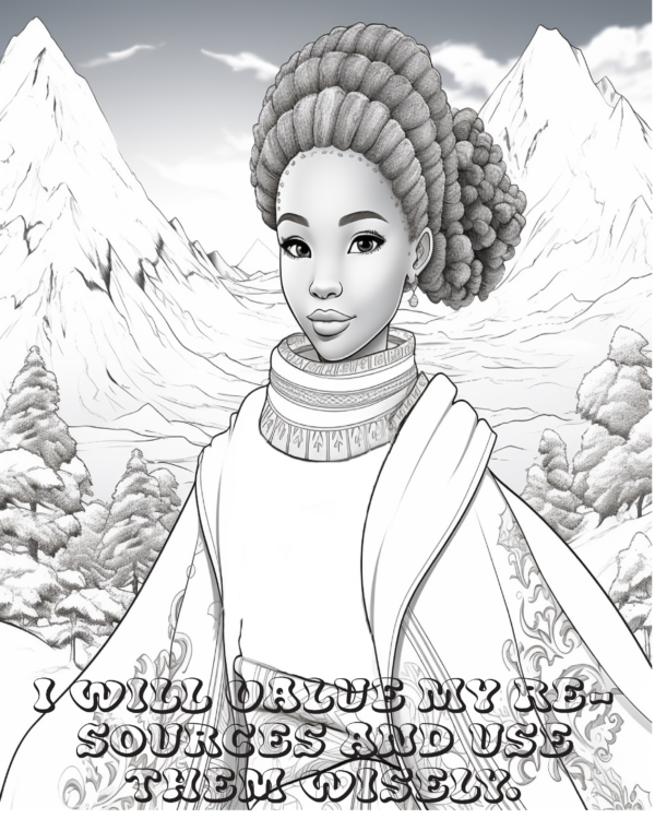 Proverb Affirmation Coloring Book for Girls: Book 1-Vol 5 - Image 5