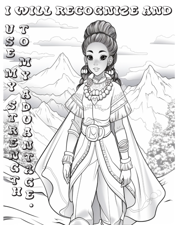 Proverb Affirmation Coloring Book for Girls: Book 1-Vol 5 - Image 4