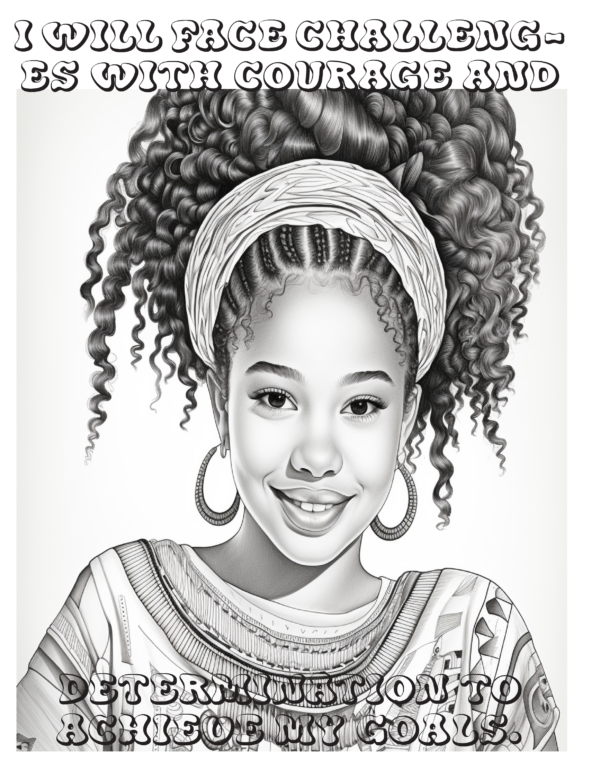 Proverb Affirmation Coloring Book for Girls: Book 1-Vol 6 - Image 10