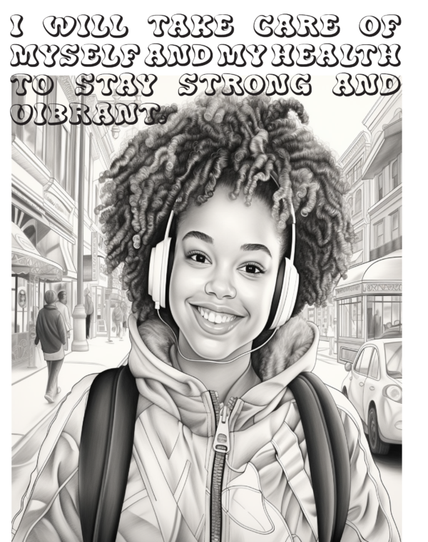 Proverb Affirmation Coloring Book for Girls: Book 1-Vol 6 - Image 9