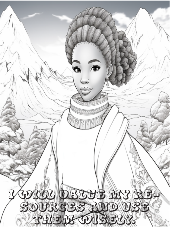 Proverb Affirmation Coloring Book for Girls: Book 1-Vol 6 - Image 7